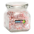 Striped Pepper Mints in Small Glass Jar